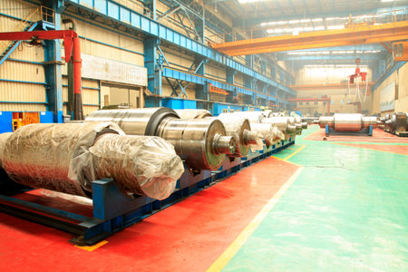 Cold-rolled strip steel production workshopのeditorial素材