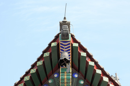 Chinese temples eaves, sculpture is very exquisite, the symbol of auspiciousの写真素材