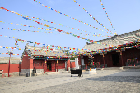 Chinese ancient temple architecture, auspicious, solemnの写真素材