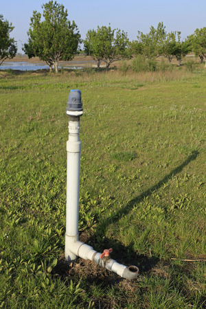 The lawn irrigation toolの写真素材