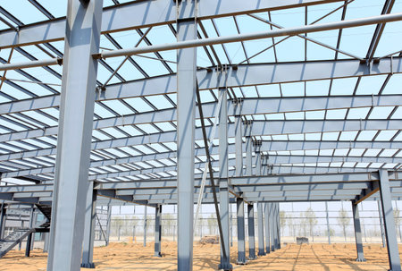 The steel structure, is under construction