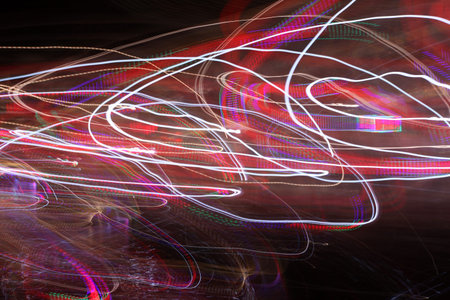 Night of the city, there are a lot of light, beautiful bokeh