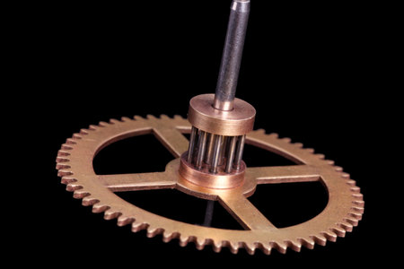 A close-up of a gear