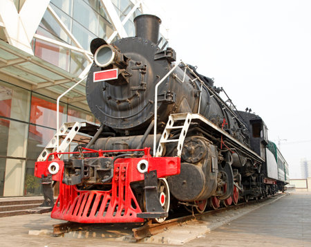Industrial park, exhibition of the train