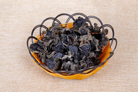 Black fungus, close-upの写真素材