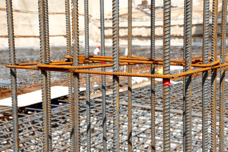 Urban construction buildings foundationのeditorial素材