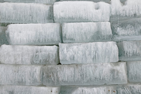 The texture of ice, close-up