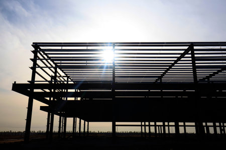 Steel frame structureのeditorial素材