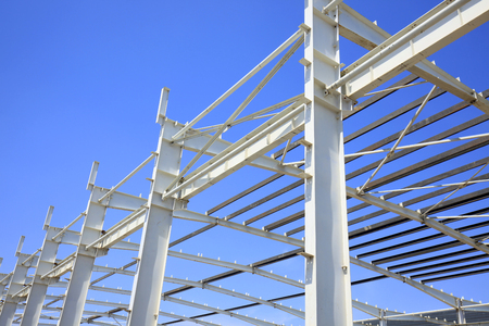 The construction of steel structureの写真素材