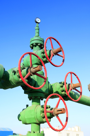 Oil pipeline valvesの写真素材