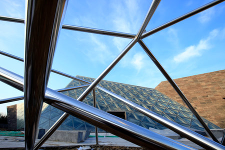 Steel structure and modern buildingsのeditorial素材