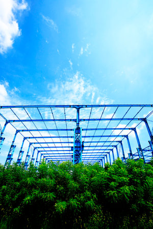 The construction of steel structureのeditorial素材