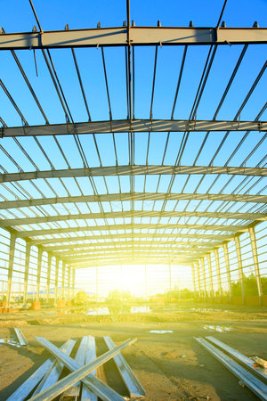 The construction of steel structureのeditorial素材