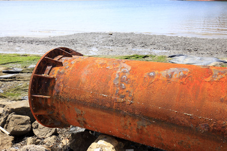 The rusty iron pipeの写真素材