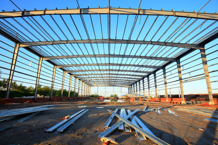 The construction of steel structureのeditorial素材