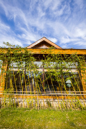 wooden housesのeditorial素材