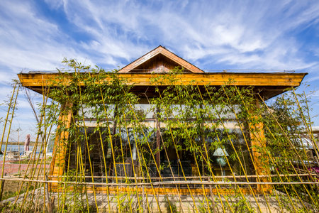 wooden housesのeditorial素材