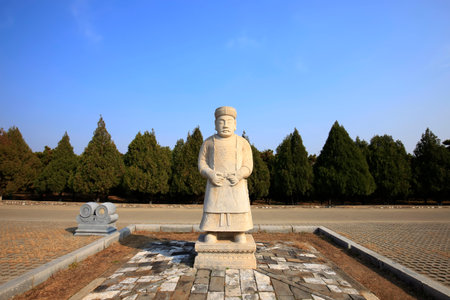 The ancient Chinese stone carvingのeditorial素材