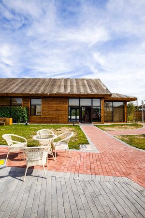 wooden housesのeditorial素材