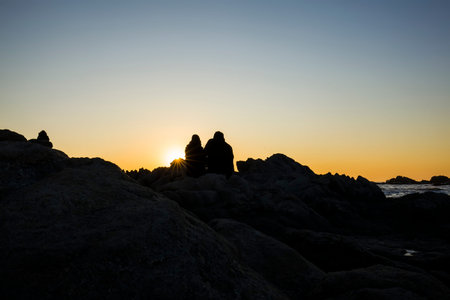 sunrise by the sea landscape viewの写真素材