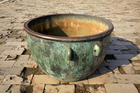 Chinese ancient copper cylinderの写真素材