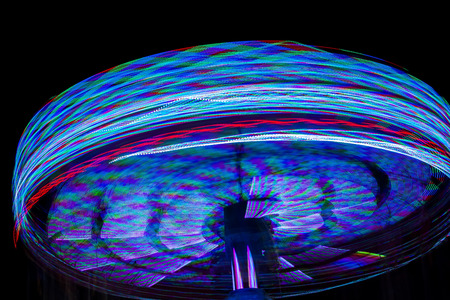 Rotating colored lightsの写真素材
