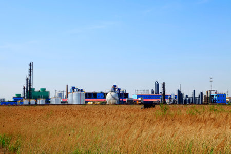 Chemical plant landscape viewのeditorial素材