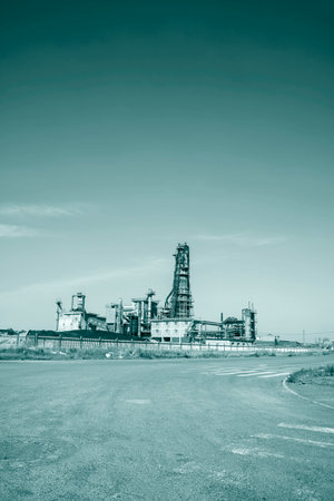 Cement plant landscape viewのeditorial素材