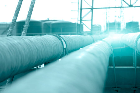 Oil pipeline in an oil field