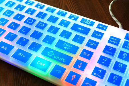 A computer keyboard close up viewの写真素材