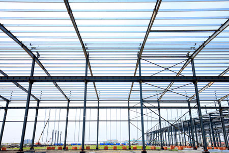 Landscape view of a chemical plant under the blue skyのeditorial素材