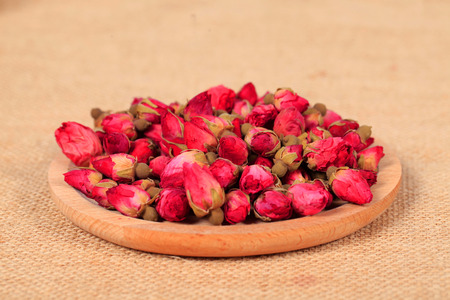 Rose bud for tea close-up viewの写真素材