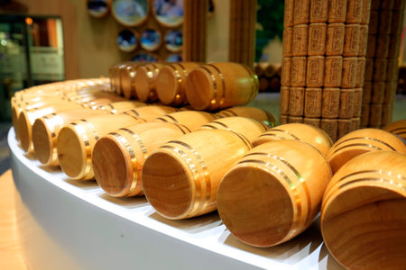  Wine Cellar with Wooden Barrels