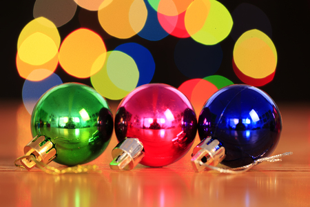 Christmas decoration on the tableの写真素材