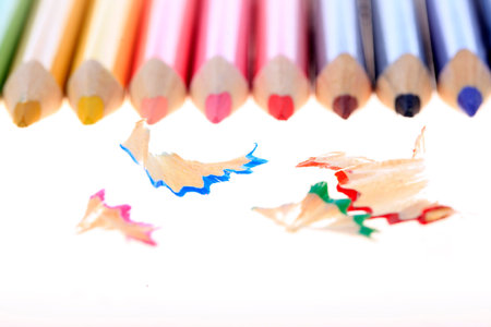 Color pencil, close-up shotの写真素材