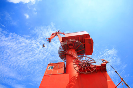 The gantry crane of the cargo terminal.