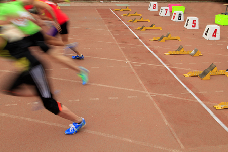 sprint startï¼Sports gamesの写真素材