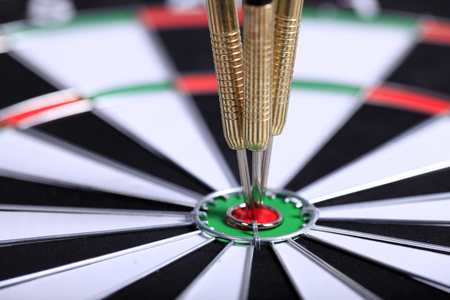 darts,  darts hit the centerの写真素材