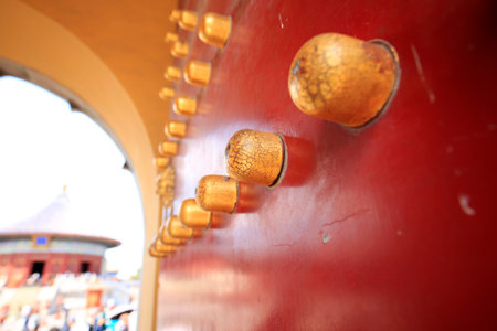 The doornail of ancient Chinese architectureのeditorial素材