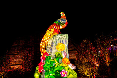 Chinese lanterns at night