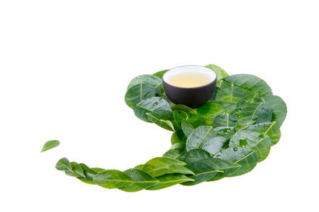 China's tea on a white background