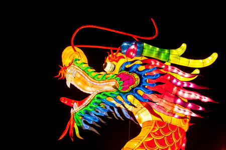 dragon at chinese lantern festivalのeditorial素材