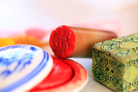 Chinese stone sealの写真素材