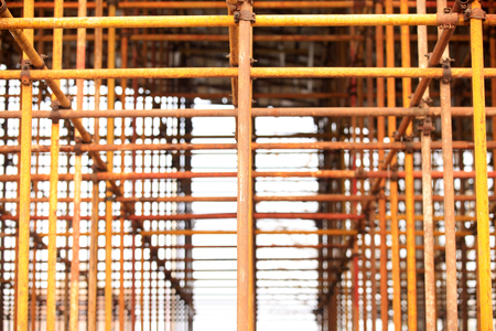 Scaffolding on the construction site.の写真素材