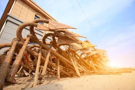 The rusty iron anchorのeditorial素材