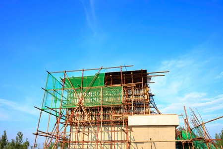 Bridge pier under construction