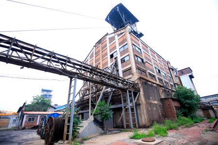 The plant and equipment of a coal mine, construction siteのeditorial素材