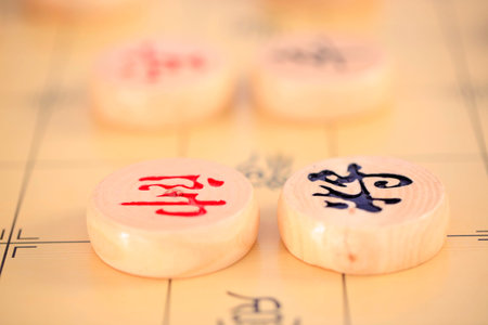 Chinese chess is a traditional Chinese chess games, close-up