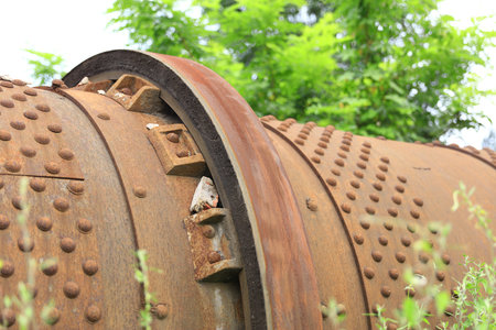 Rusty gears and equipment, close-up