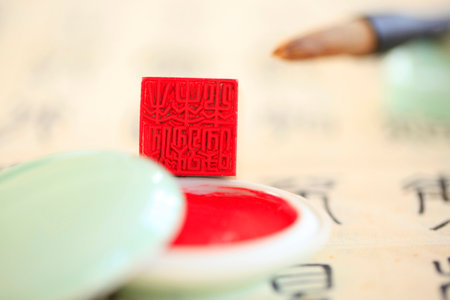 Chinese stone seal China's traditional arts and craftsのeditorial素材